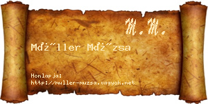 Müller Múzsa névjegykártya